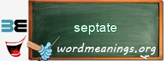 WordMeaning blackboard for septate